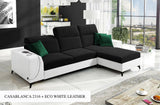 Bravo I Mix Velvet Black Corner Sofa