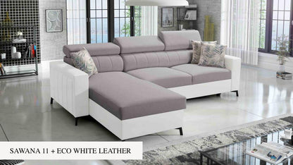 Baltico I Mini small corner sofa, light purple colour