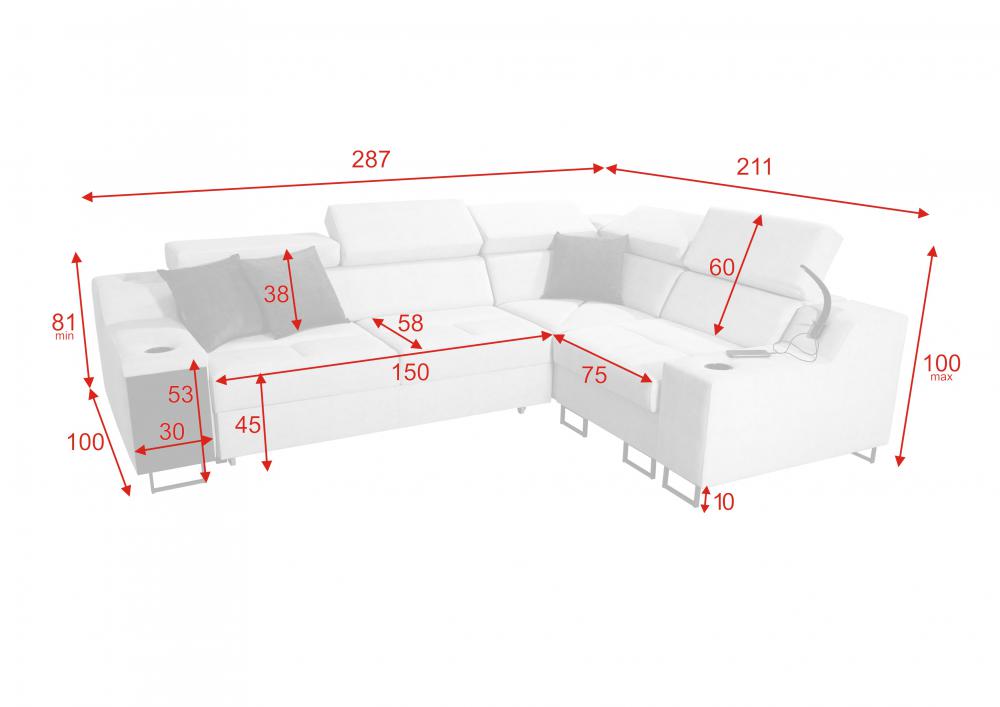 Ample II Right Hand Facing Corner Sofa