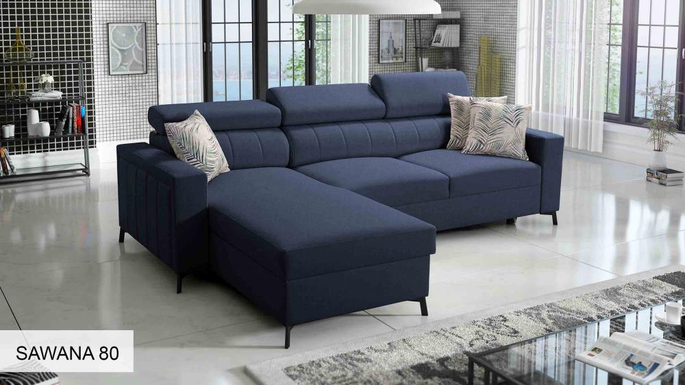 Baltico I Mini small corner sofa, blue colour