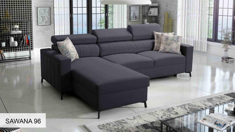 Baltico I Mini small corner sofa, dark colour