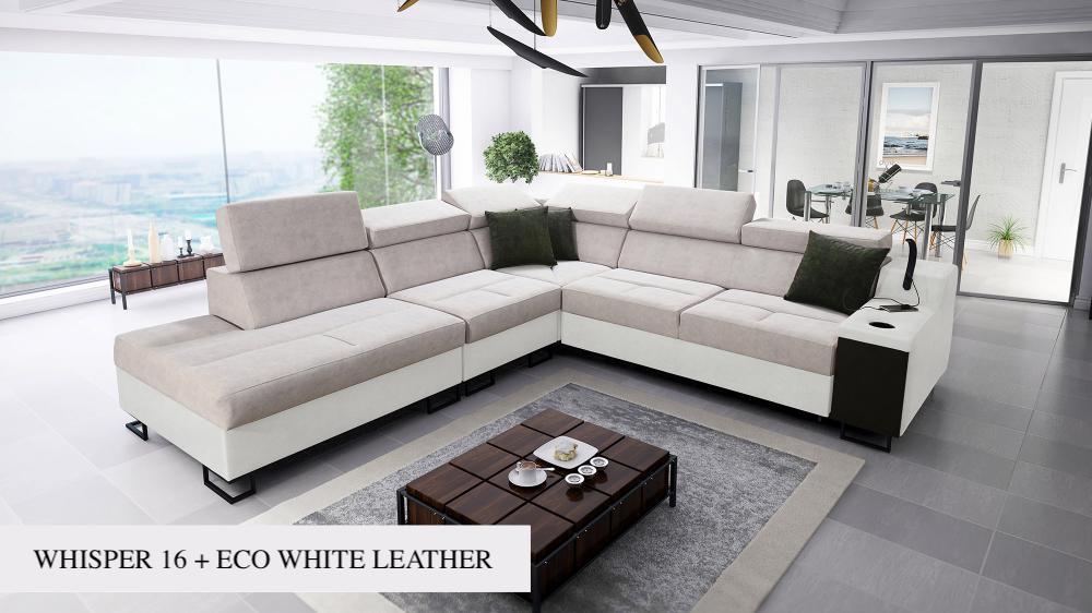 ALICANTE IX corner sofa, white colour 