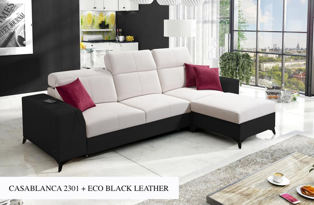 Bravo I Mix White Corner Sofa