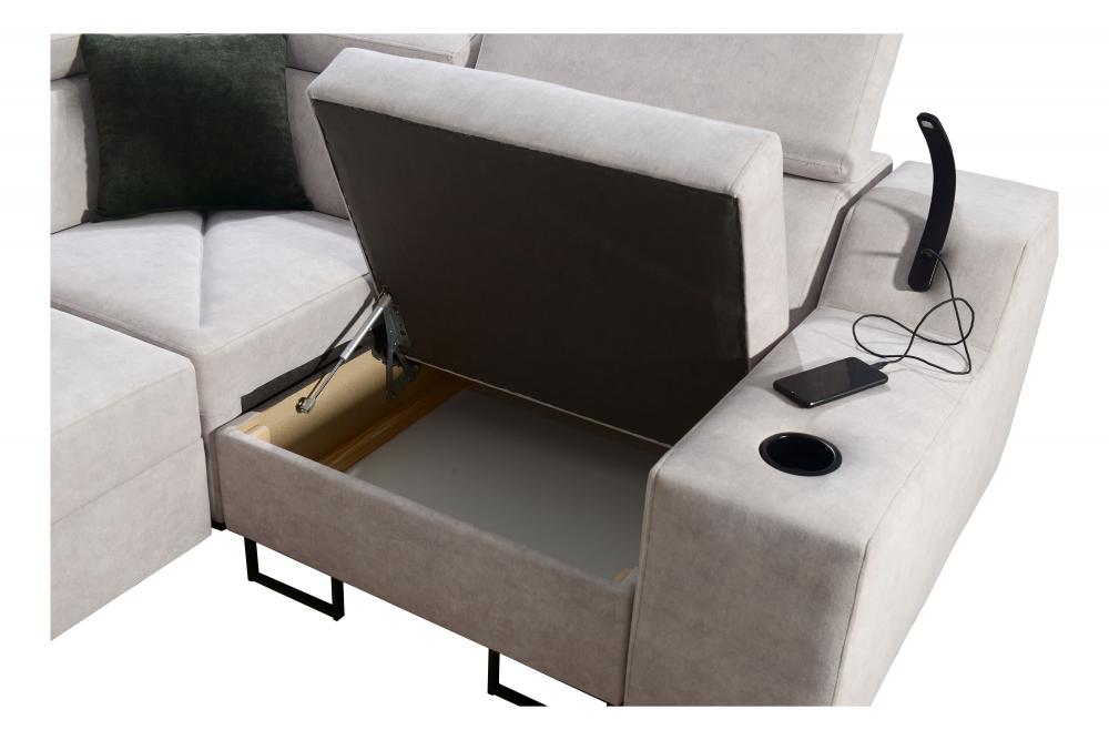 ALICANTE II corner sofa bed, storage picture