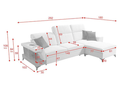 Bravo I Right Hand Facing Chaise 3-Seater