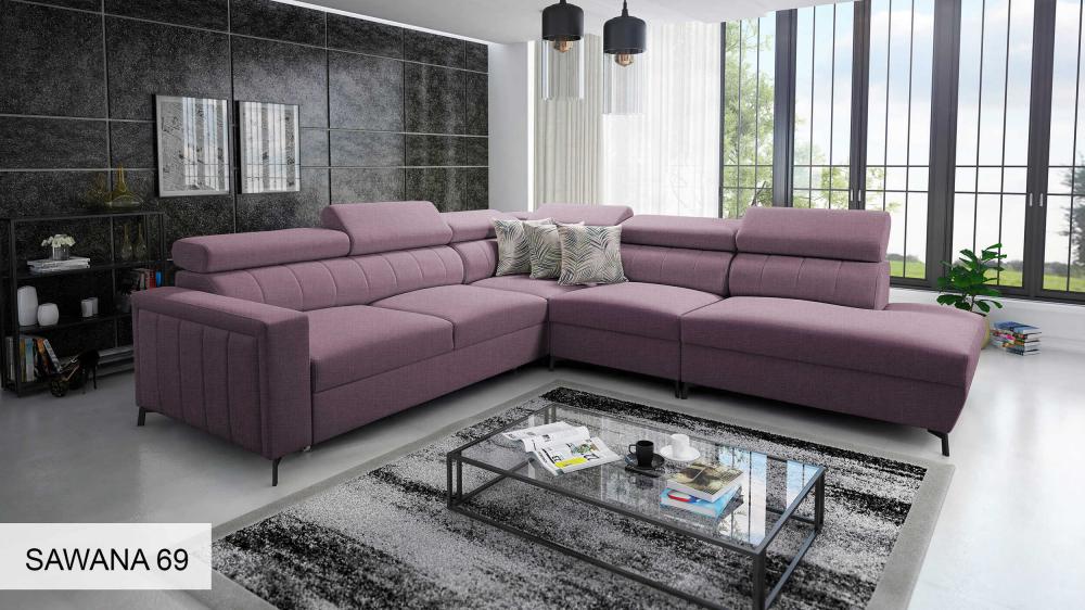 Bloom VIII Right Hand Facing Arm 4 Piece Open End Corner Sofa