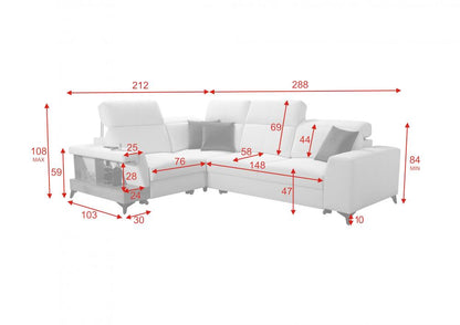 Bravo II LHF 3-Seater Corner Sofa Bed