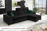 Bravo I Mix Fabric Black Corner Sofa