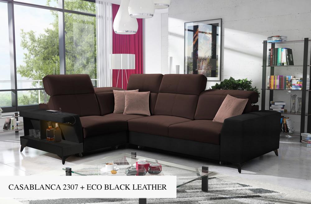 Bravo II LHF 3-Seater Corner Sofa Bed