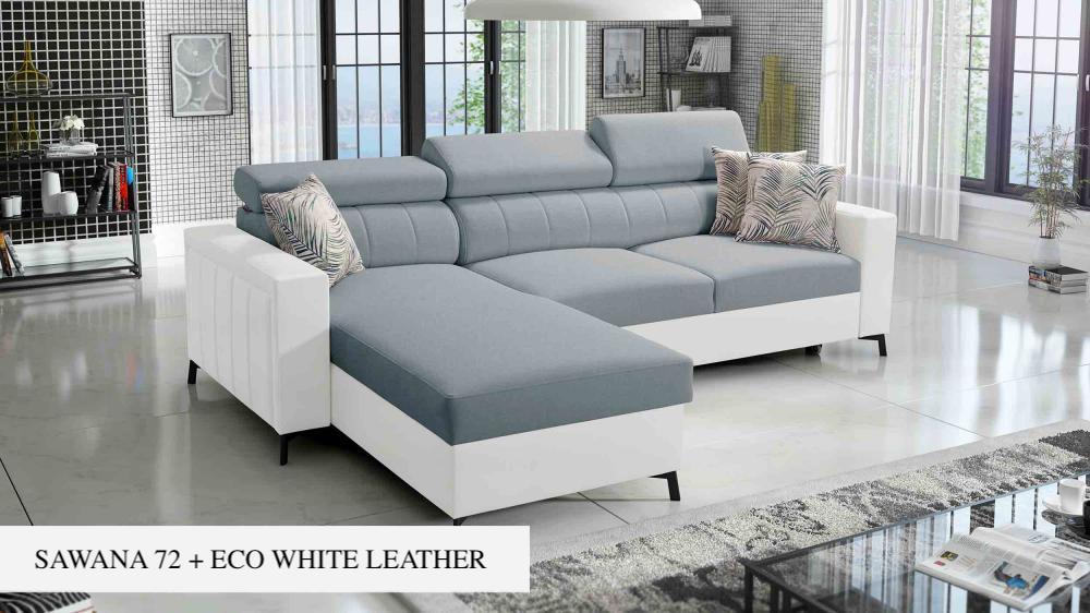 Baltico I Mini small corner sofa, light blue, Chromatic Range